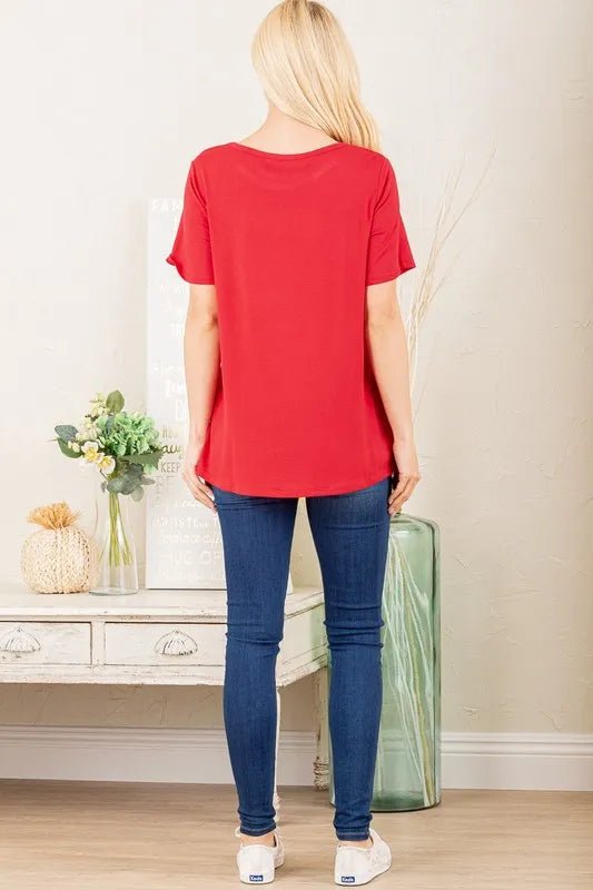 Heimish Full Size Leopard Lip Round Neck T-Shirt Plus Size - Love Salve