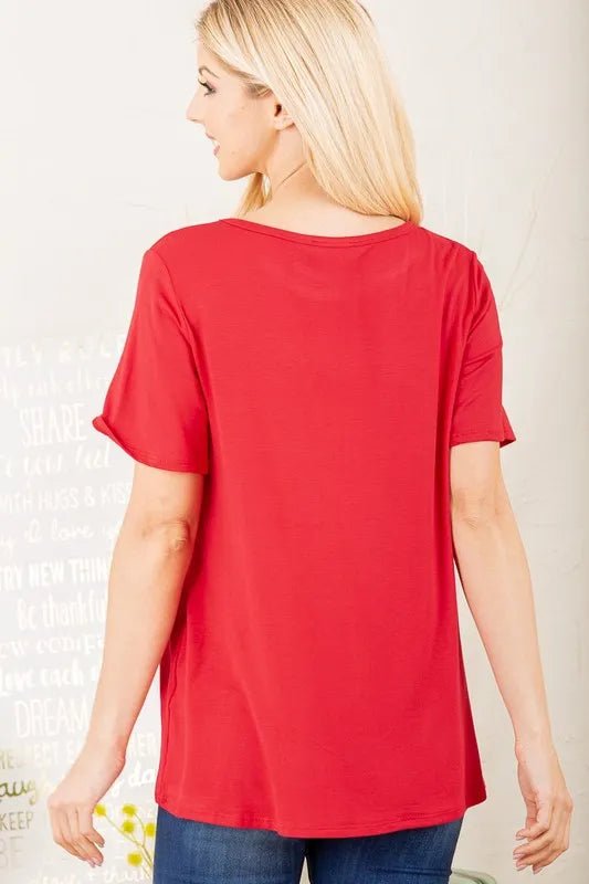 Heimish Full Size Leopard Lip Round Neck T-Shirt Plus Size - Love Salve