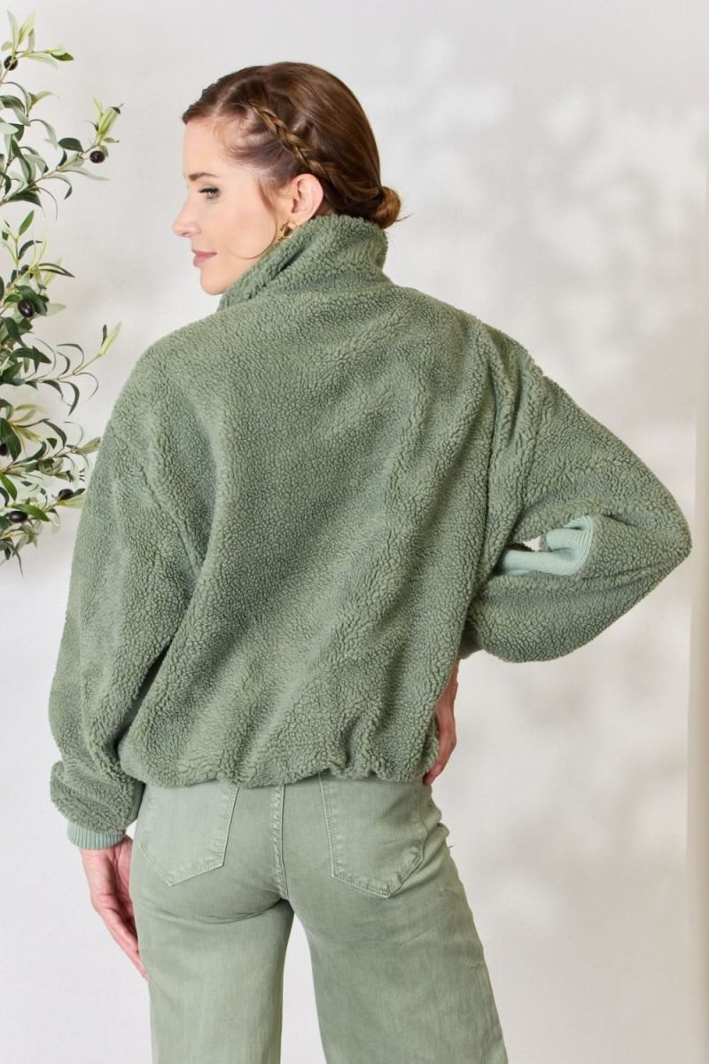 Heimish Full Size Zip Up Collared Neck Jacket - Love Salve
