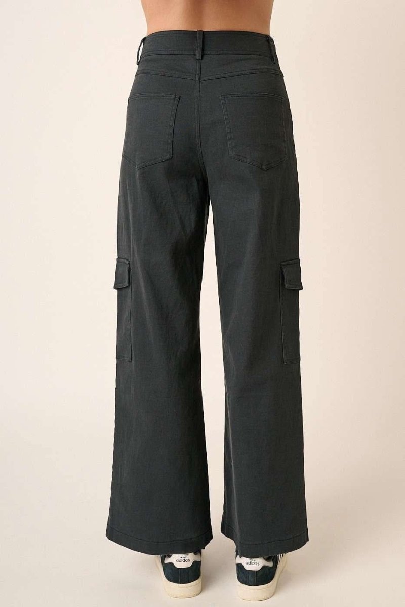 High Waist Cargo Pocket Wide Leg Trousers - Love Salve