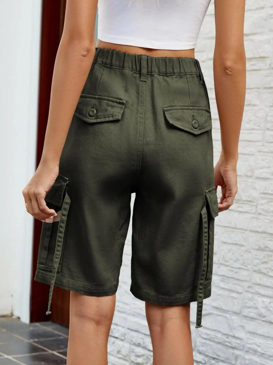 Chic high-rise denim shorts - Love Salve