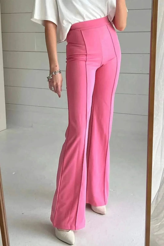 High Waist Straight Leg Pants - Love Salve