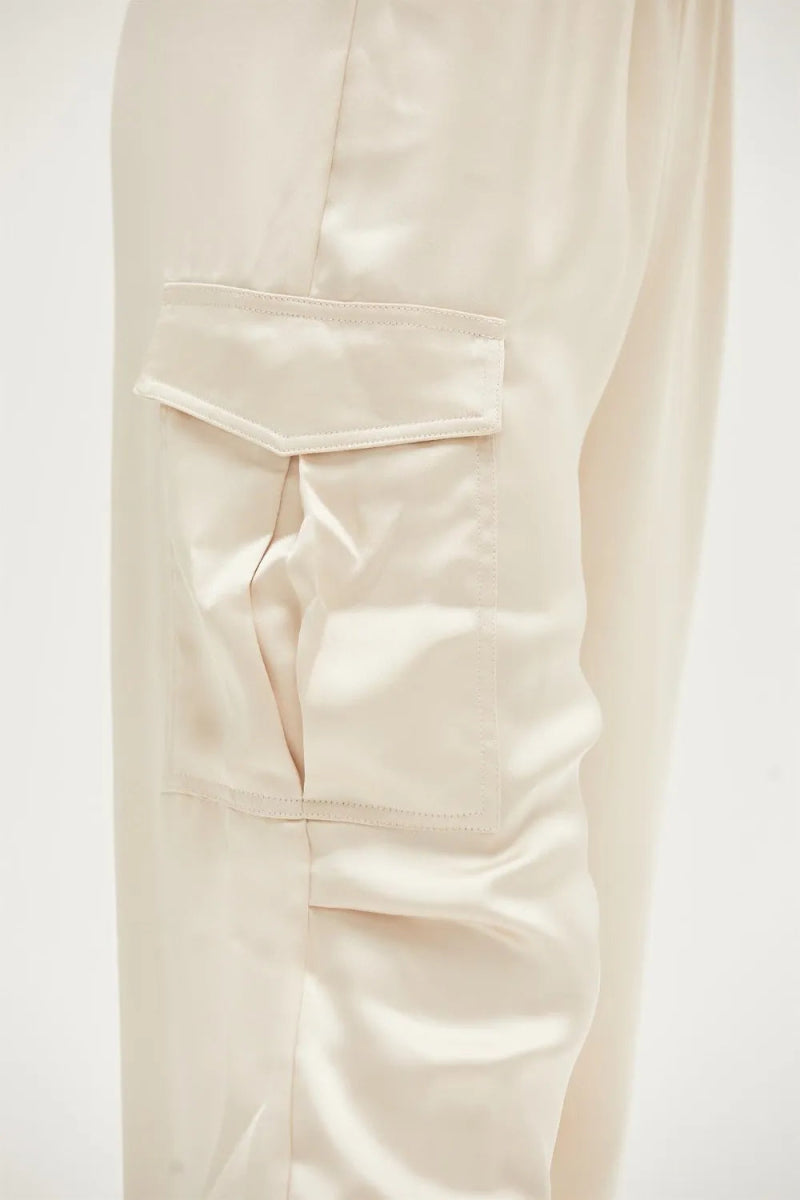 HYFVE Approach Satin Drawstring Hem Cargo Pants for Women - Love Salve
