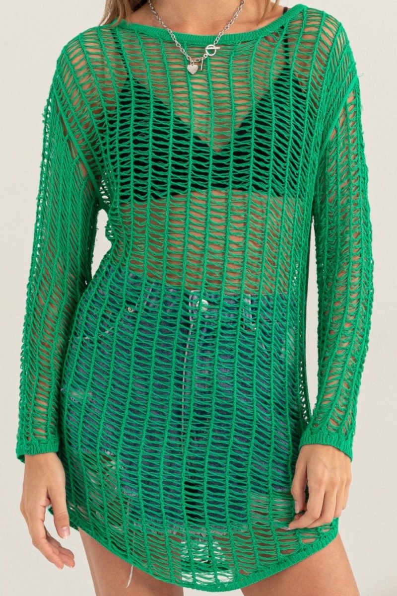 HYFVE Crochet Long Sleeve Cover Up for Bohemian Style - Love Salve