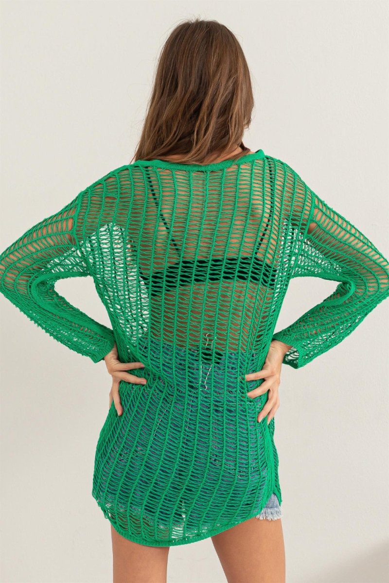 HYFVE Crochet Long Sleeve Cover Up for Bohemian Style - Love Salve
