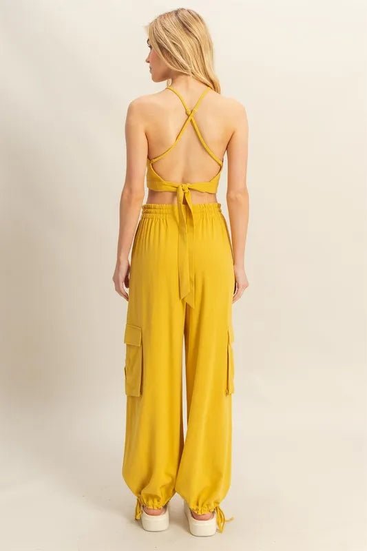 HYFVE Crop Top and Cargo Pants Set - Love Salve