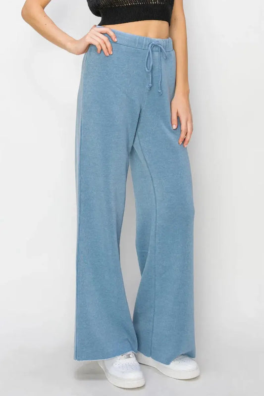 HYFVE Drawstring Wide Leg Pants for Effortless Style - Love Salve
