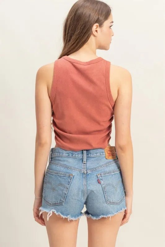HYFVE Mineral Wash Rib Knit Tank - Trendy Wardrobe Staple - Love Salve