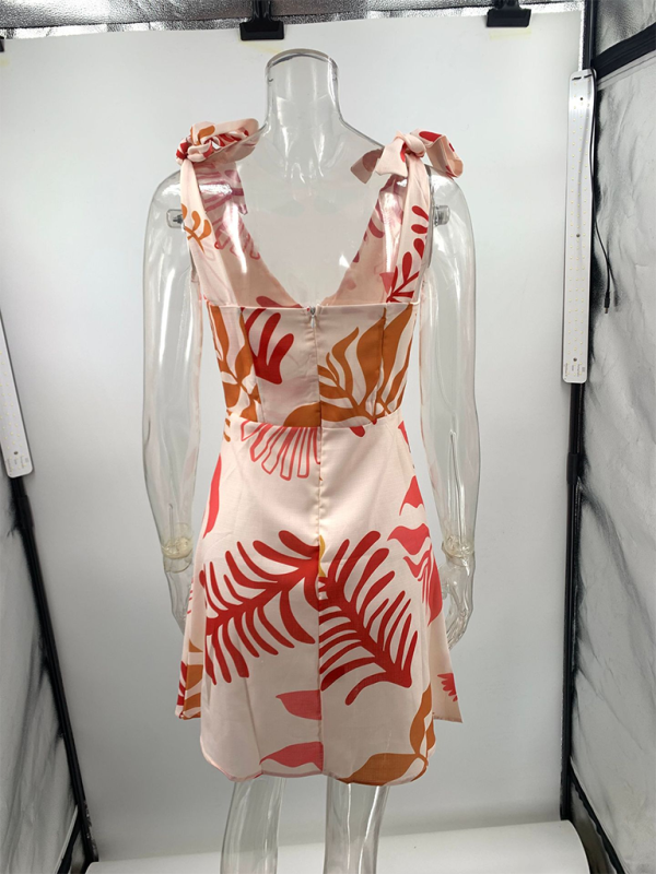 New Women's Sexy Printed Short Dress for Spring-Summer