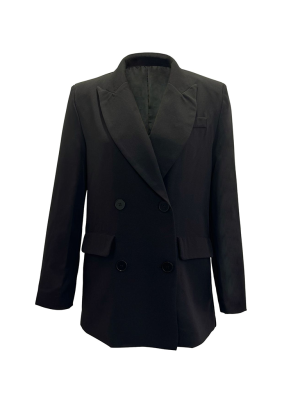 Solid Color Fashion Long Sleeve Blazer for Women Stylish