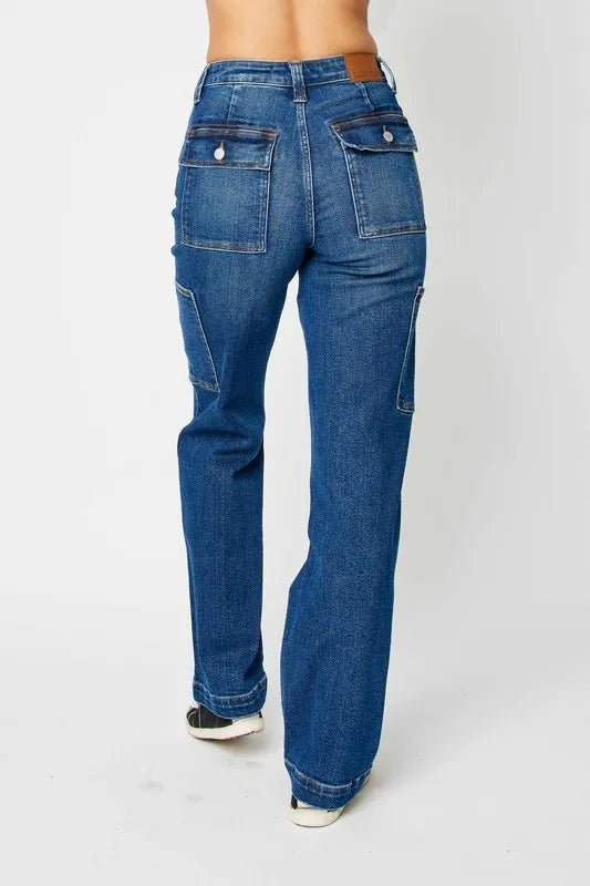 Judy Blue Full Size High Waist Cargo Jeans for Women - Love Salve