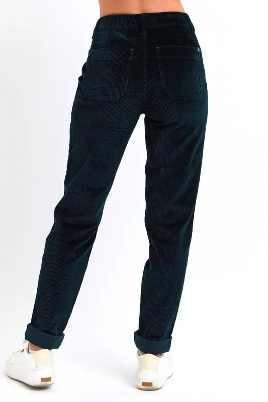 Judy Blue Full Size High Waist Corduroy Cuffed Jogger Plus Size - Love Salve