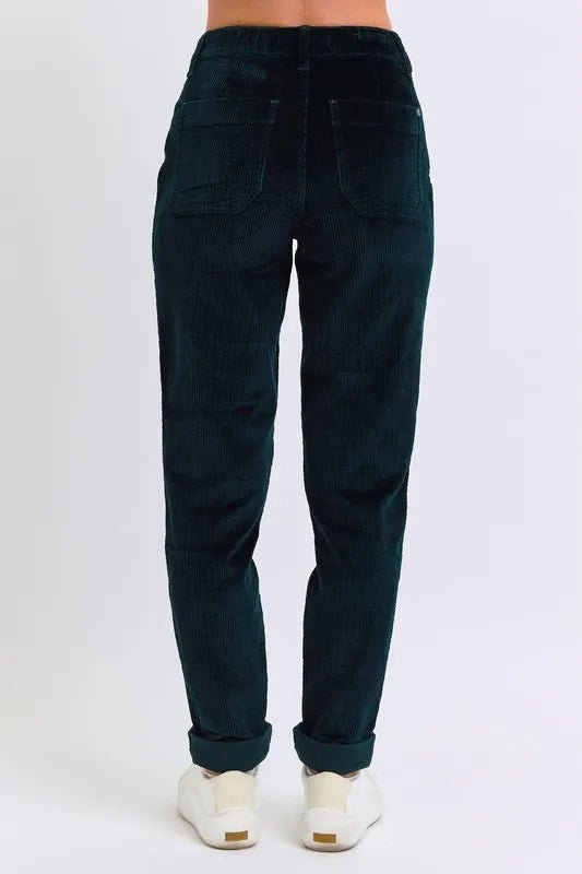 Judy Blue Full Size High Waist Corduroy Cuffed Jogger Plus Size - Love Salve