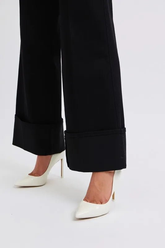 Judy Blue Full Size High Waist Retro Wide Leg With Cuff Plus Size - Love Salve