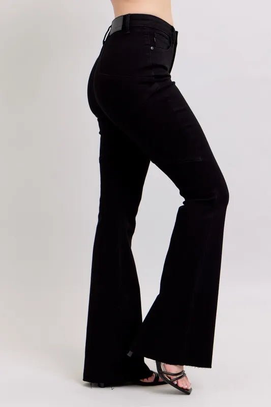 Judy Blue Full Size High Waist Star Seam Detail Flare Plus Size Pants - Love Salve
