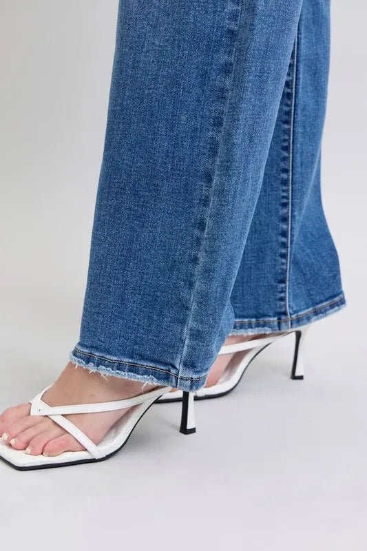Judy Blue Full Size High Waist V-Front Vintage Wash Jeans - Love Salve