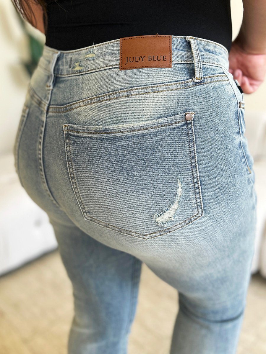 Judy Blue Full Size Mid Rise Flare Jeans for Women - Love Salve