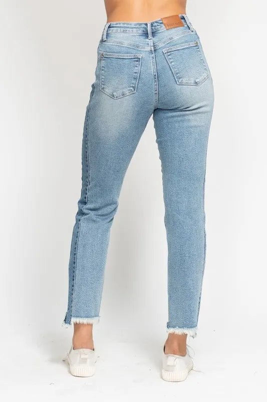 Judy Blue Full Size Vintage Wash Side Panel Detail Slim Plus Size - Love Salve