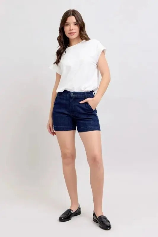 Judy Blue High Waist Denim Shorts for Women Fashion - Love Salve
