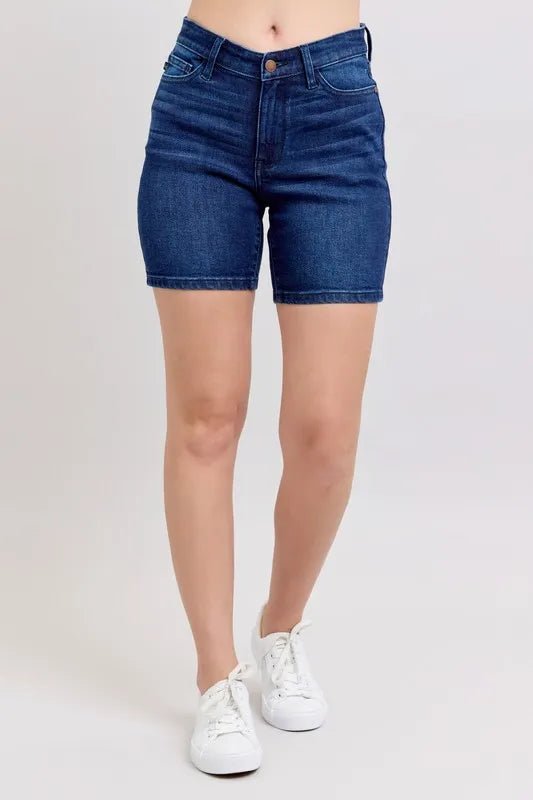 Judy Blue High Waist V-Front Bermuda Shorts for Women - Love Salve
