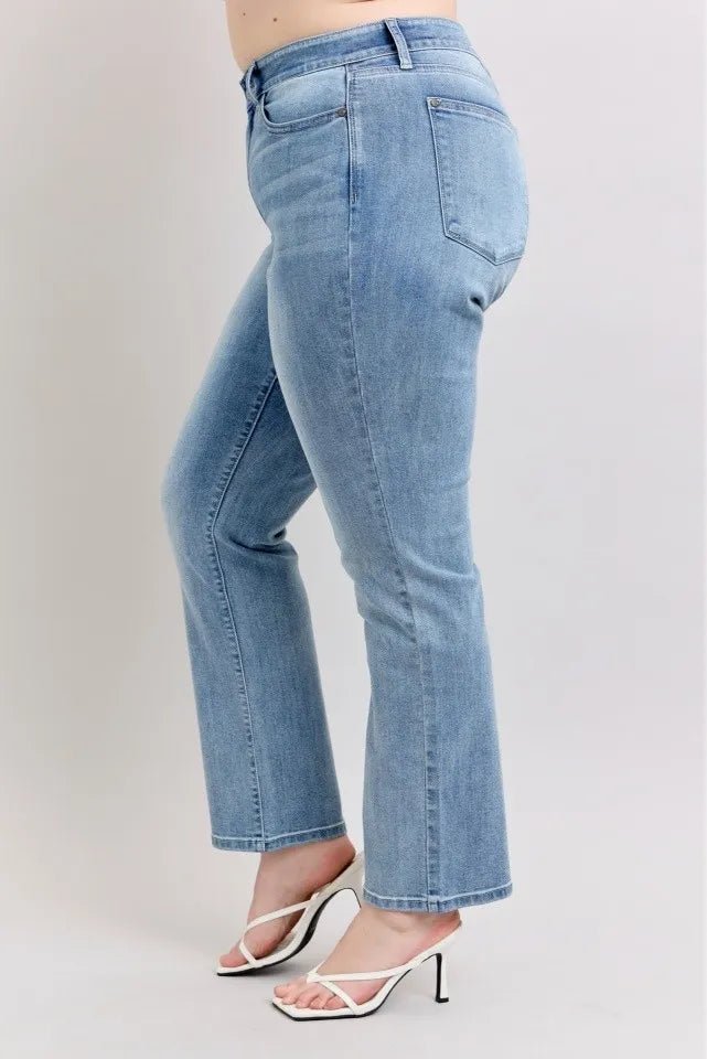 Judy Blue Plus Size High Waist Dad Jeans for Women - Love Salve
