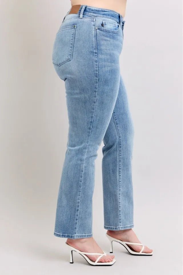Judy Blue Plus Size High Waist Dad Jeans for Women - Love Salve
