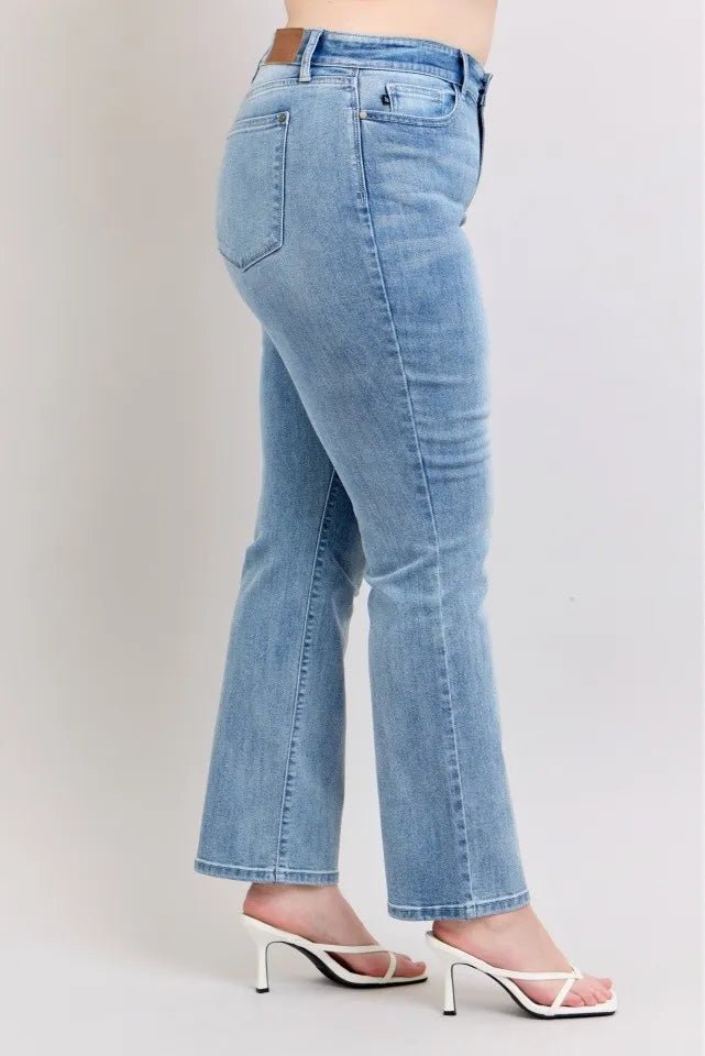 Judy Blue Plus Size High Waist Dad Jeans for Women - Love Salve