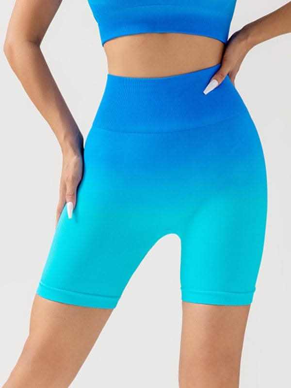Women's gradient yoga set - breathable tights & top - Love Salve