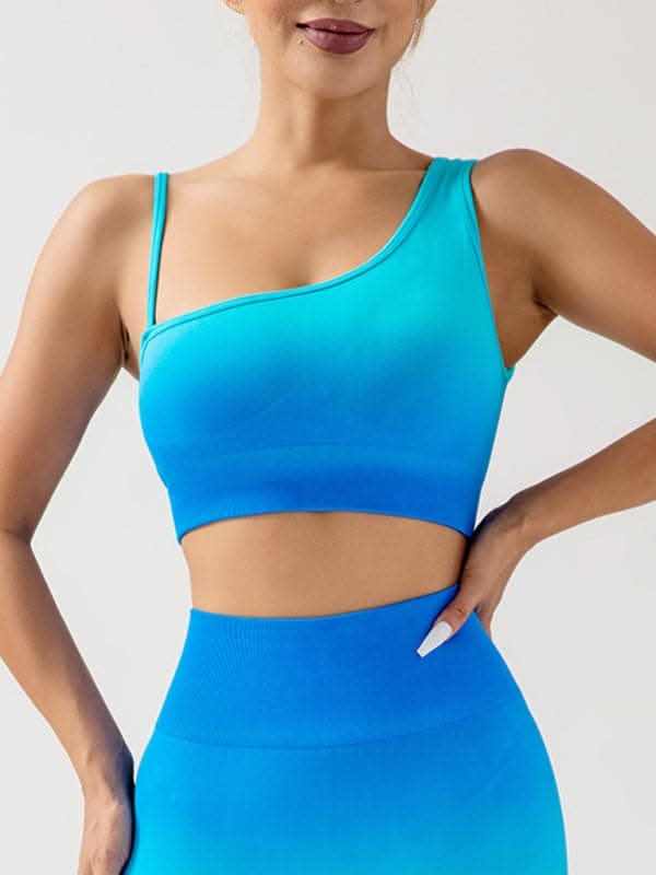 Women's gradient yoga set - breathable tights & top - Love Salve