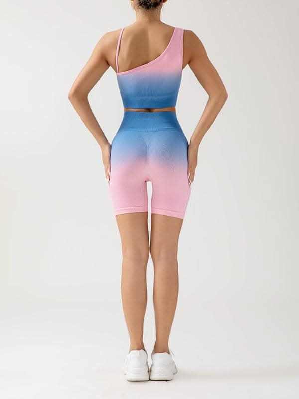 Women's gradient yoga set - breathable tights & top - Love Salve
