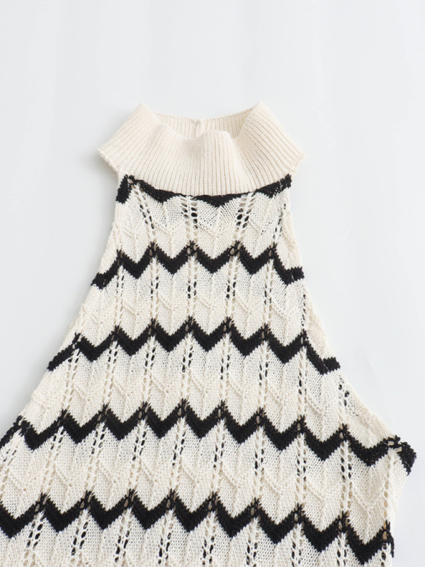 Chic Turtleneck Striped Dress for Effortless Style - Love Salve