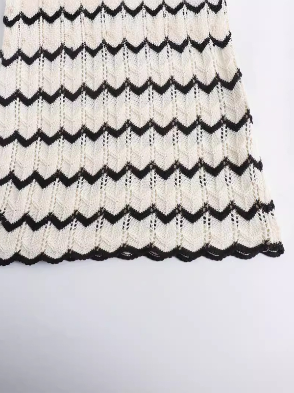Chic Turtleneck Striped Dress for Effortless Style - Love Salve