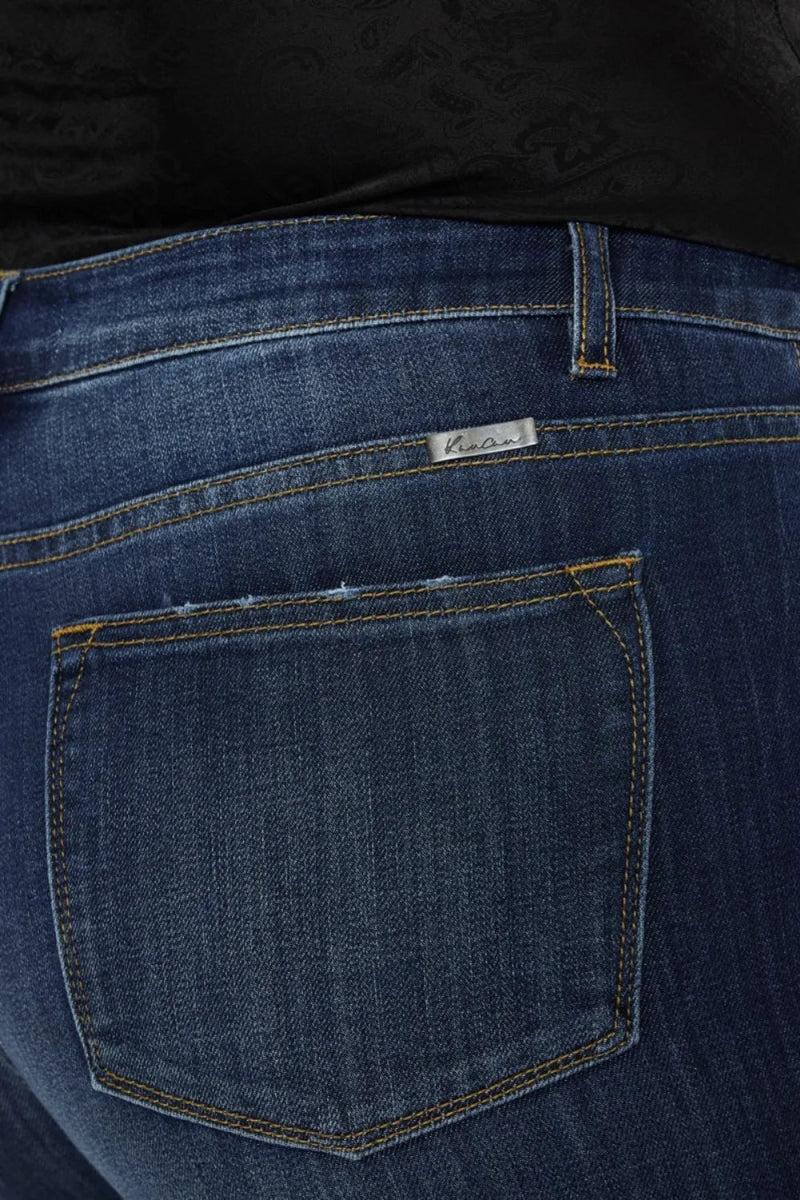 Kancan Full Size Mid Rise Slim Flare Jeans for Women - Love Salve