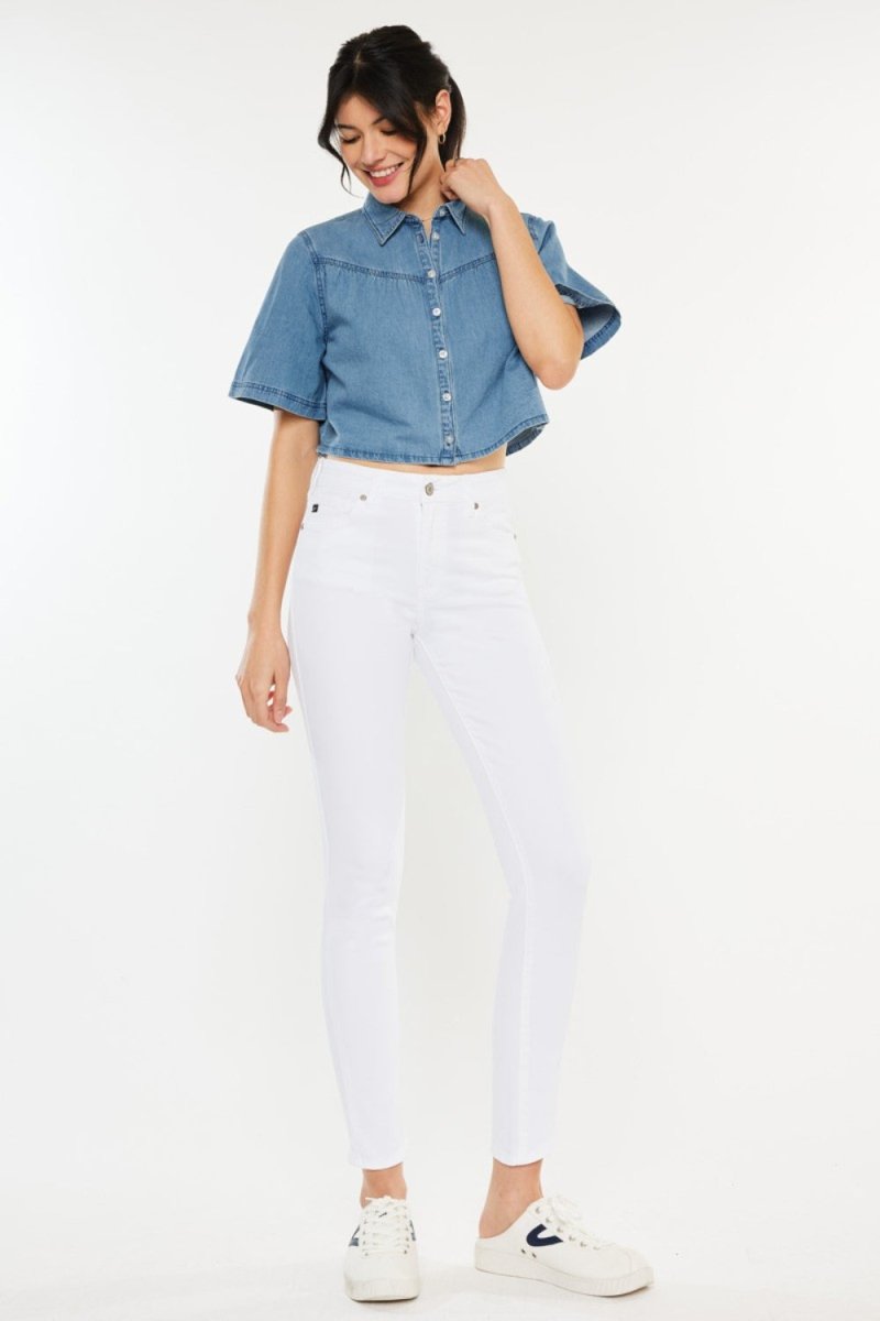 Kancan High Rise Ankle Skinny Jeans for Trendy Style - Love Salve