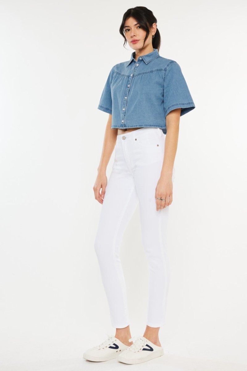 Kancan High Rise Ankle Skinny Jeans for Trendy Style - Love Salve