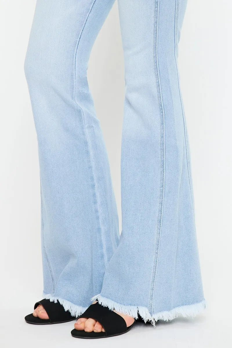 Kancan High Rise Curvy Flare Jeans for Chic Style - Love Salve
