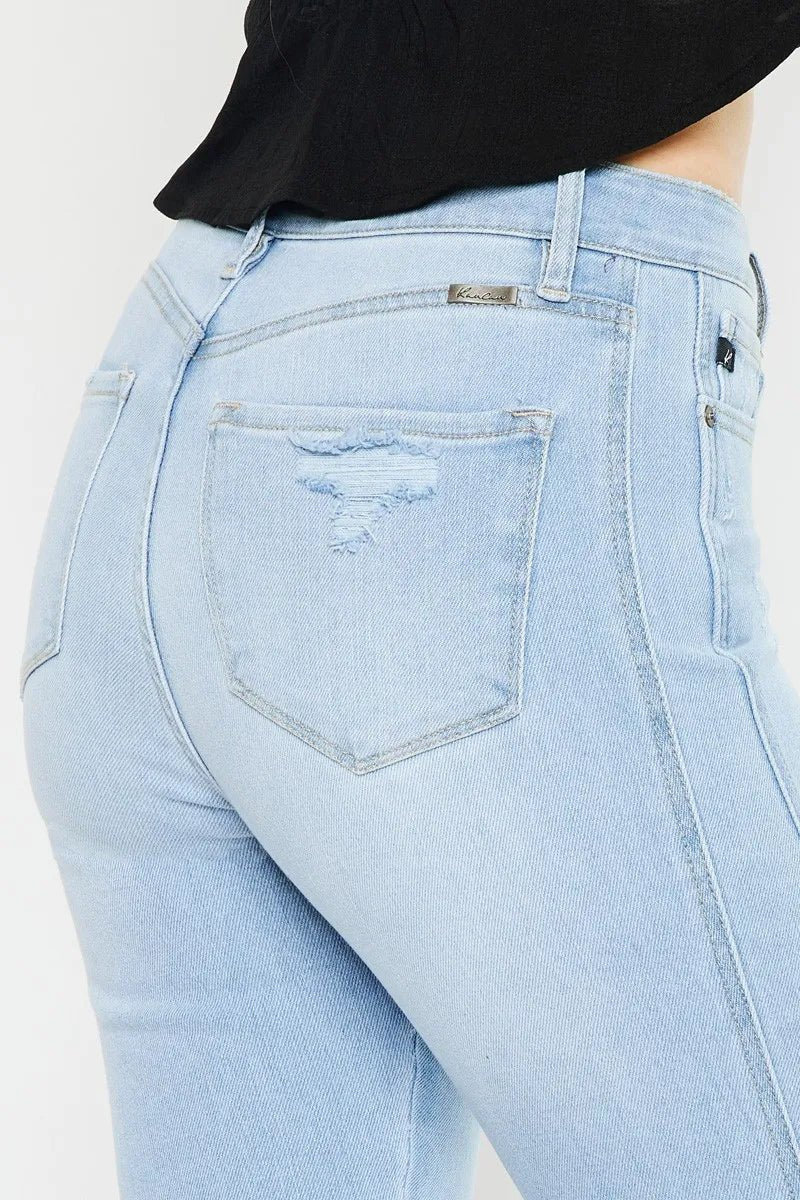 Kancan High Rise Curvy Flare Jeans for Chic Style - Love Salve