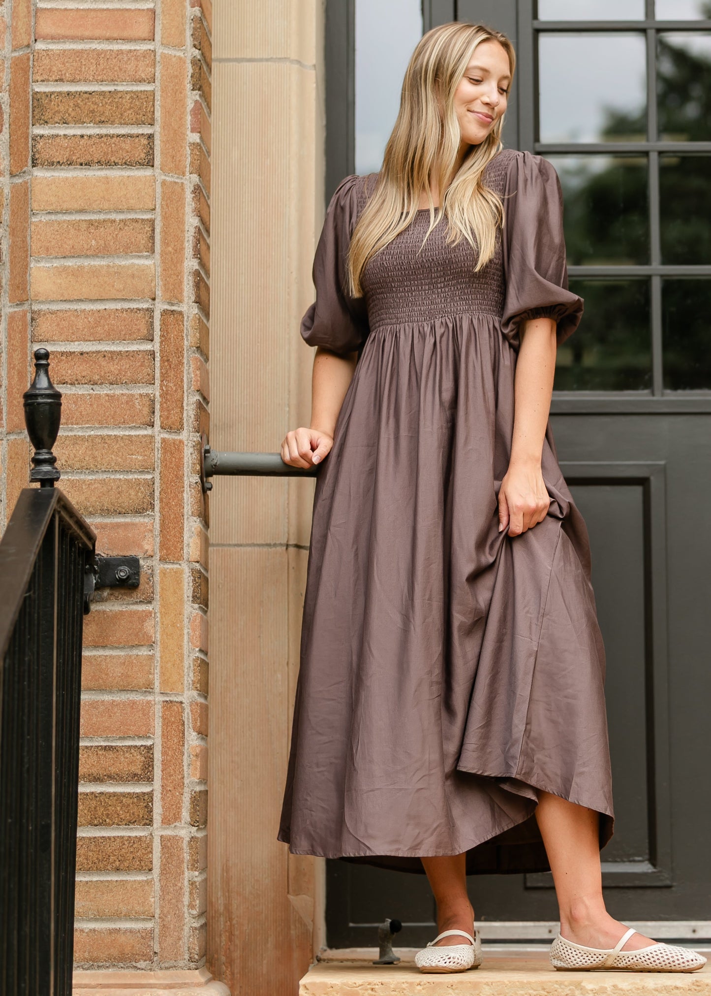 Kayleen Smocked Bodice Maxi Dress