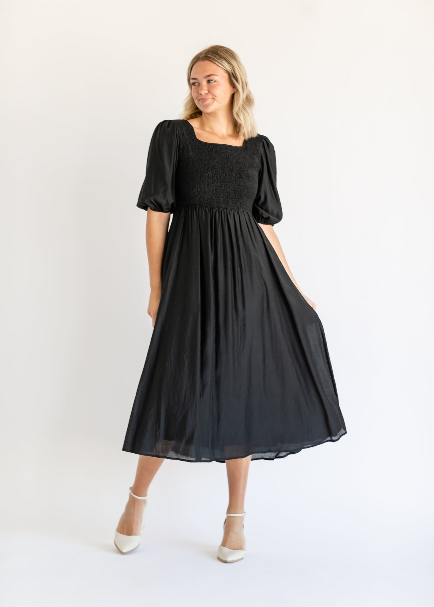 Kayleen Smocked Bodice Maxi Dress