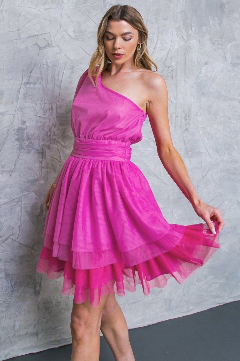 LE MILIE ROSE WOVEN MINI DRESS - Love Salve