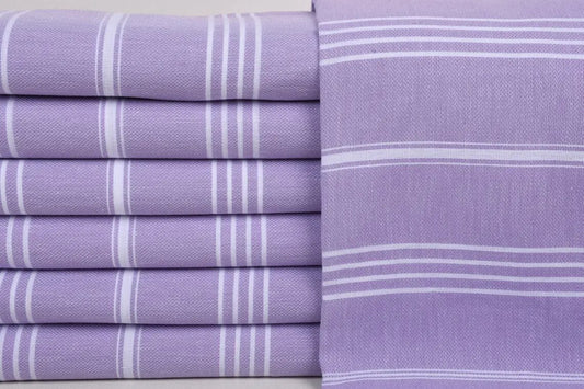 Monaco Lilac Turkish Towel 100 Percent Natural Cotton 40 Inch by 70 Inch Versatile Bath Beach and Picnic Blanket - Love Salve