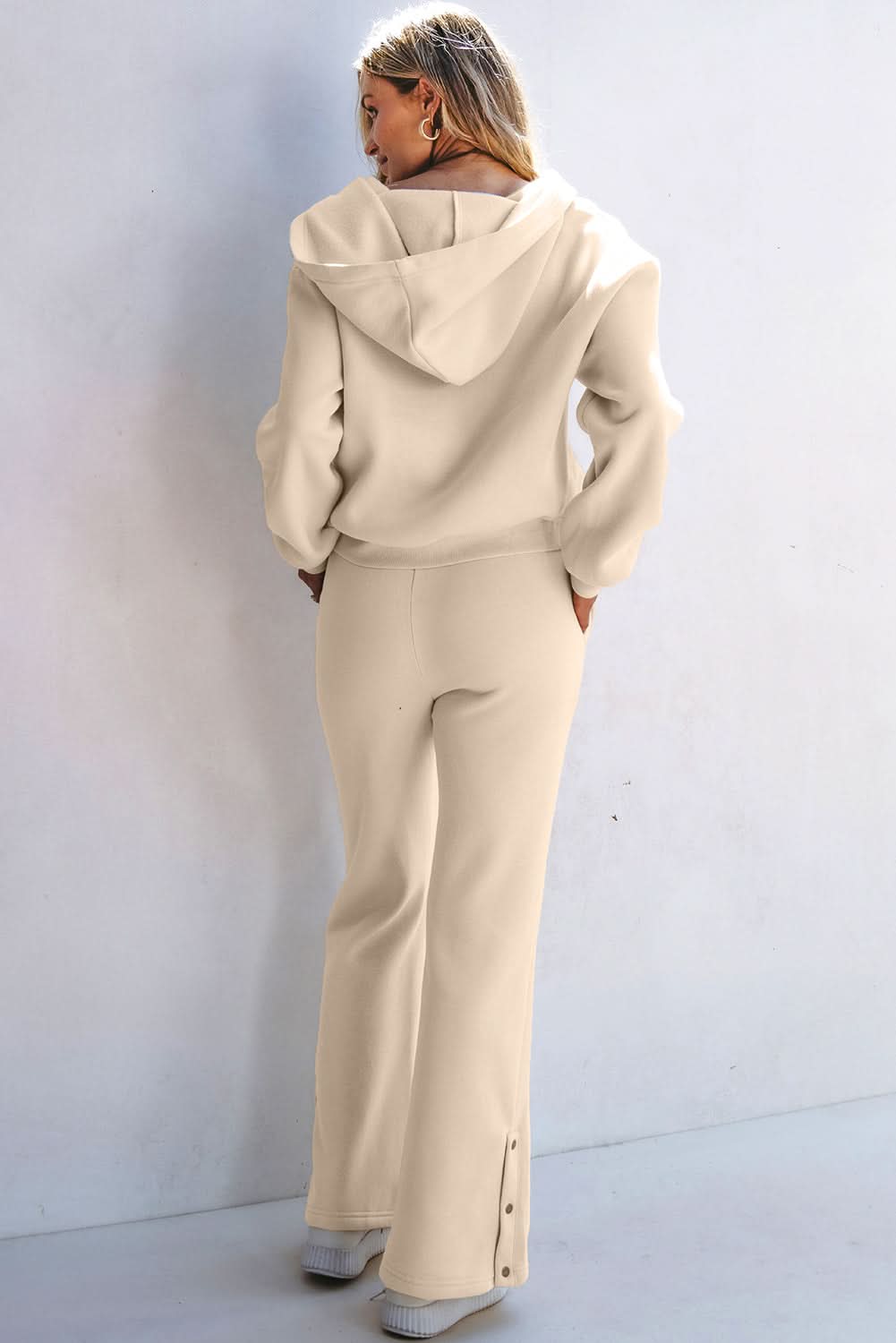 Parchment hoodie & high-waist set - Love Salve