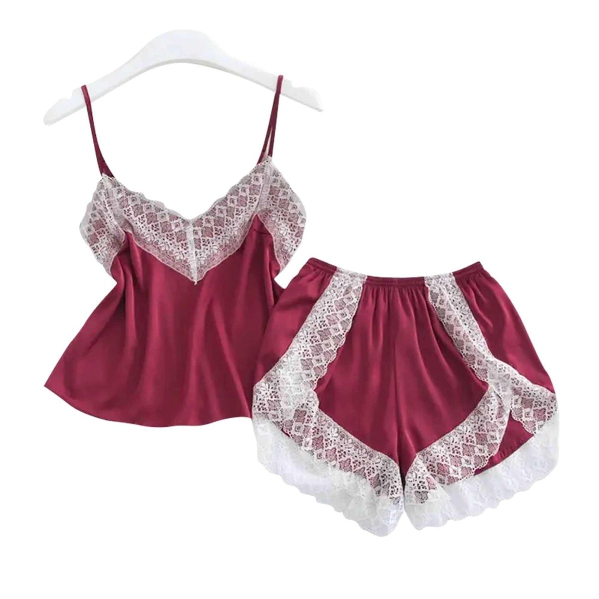 Love Salve Babydoll Cami Lingerie Sleeveless Nightwear for Women - PJ Pajama Camisole Silk Sleepwear - Love Salve