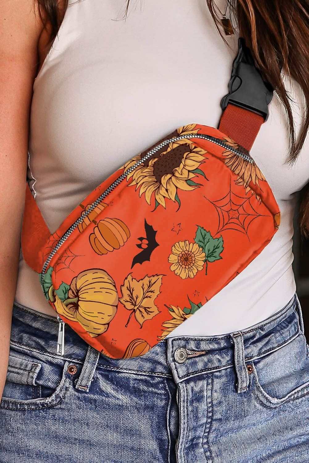 Sunflower pumpkin Halloween bag - Love Salve