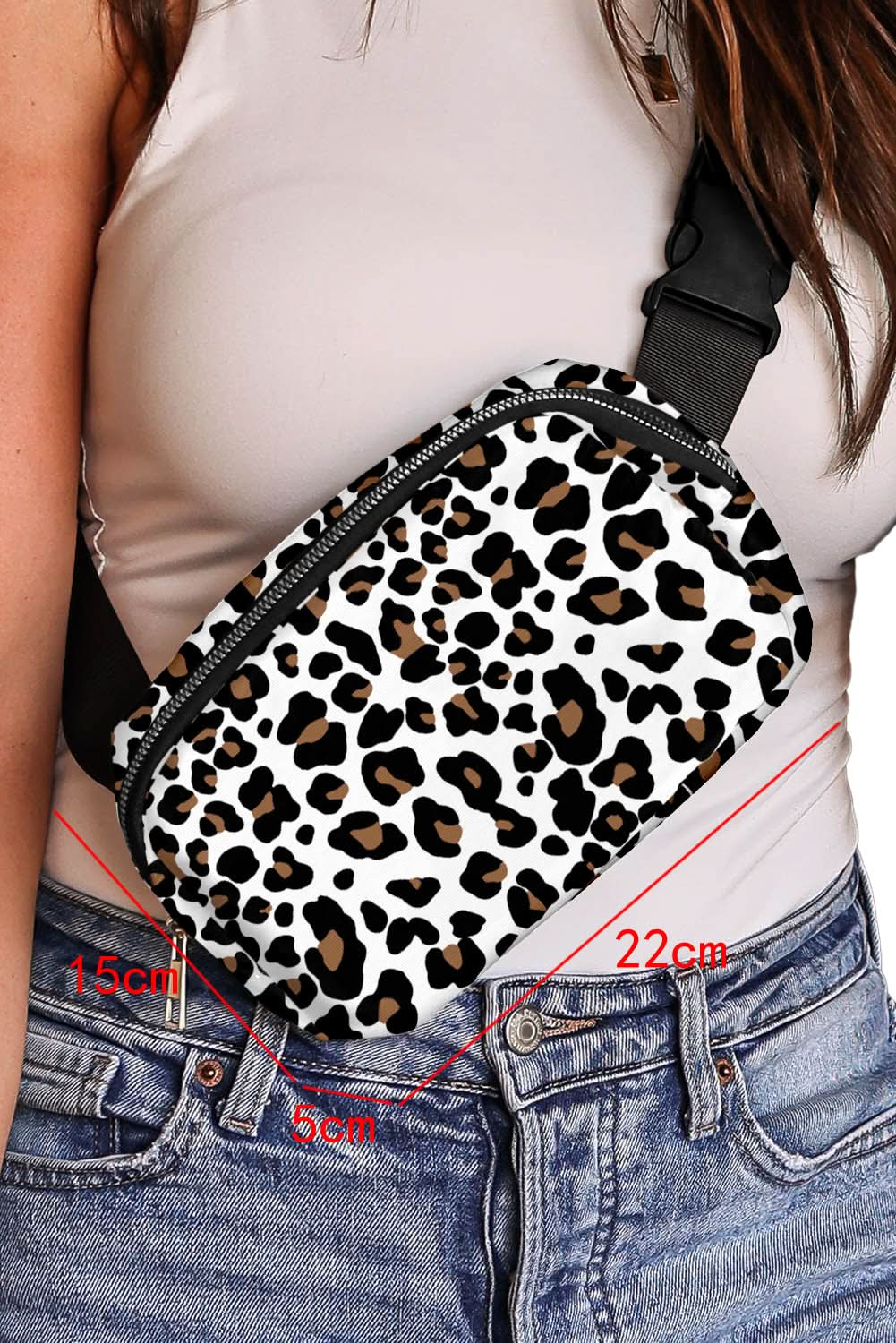 Chic white cheetah crossbody bag - Love Salve