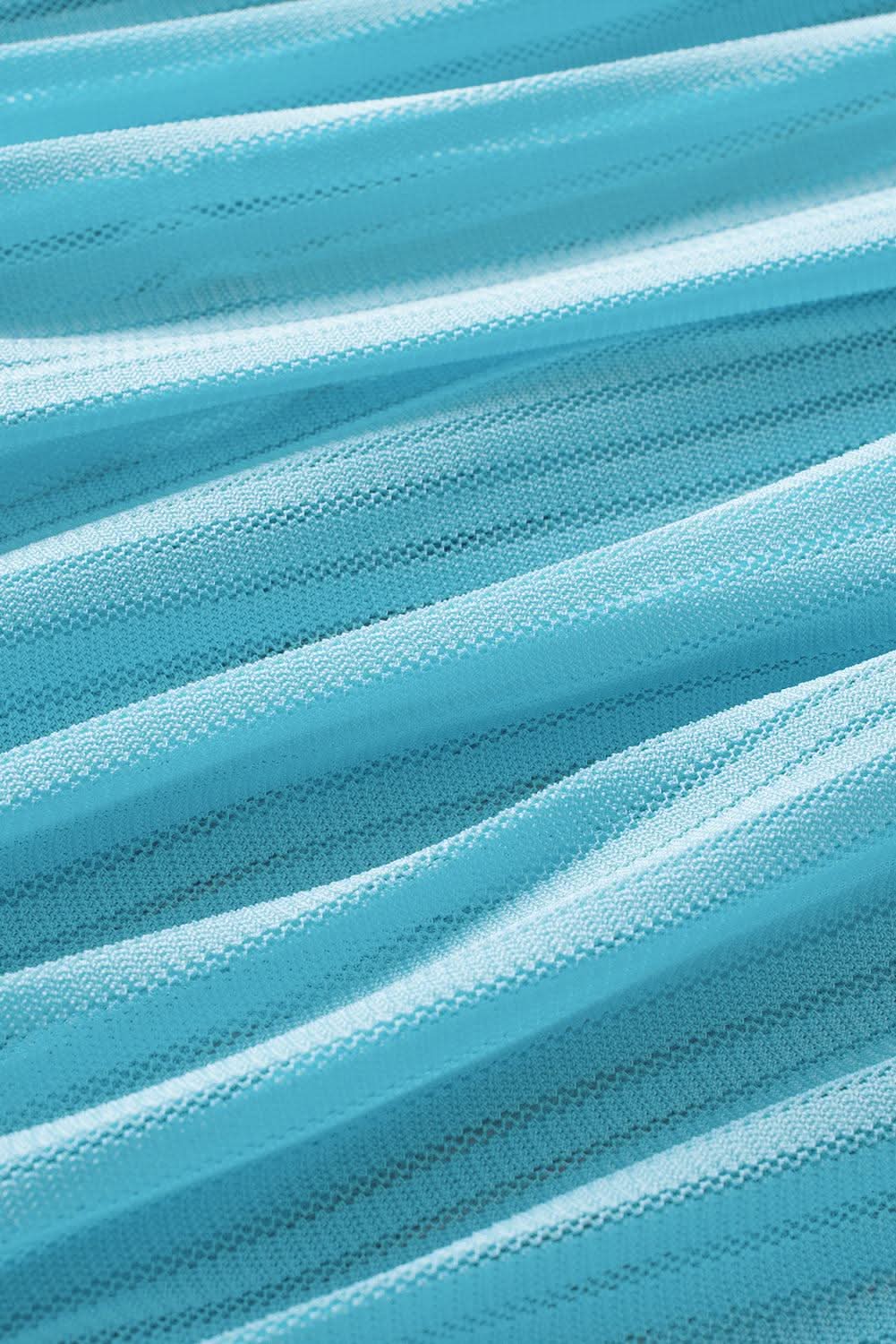 Turquoise mesh tankini with knot detail - Love Salve