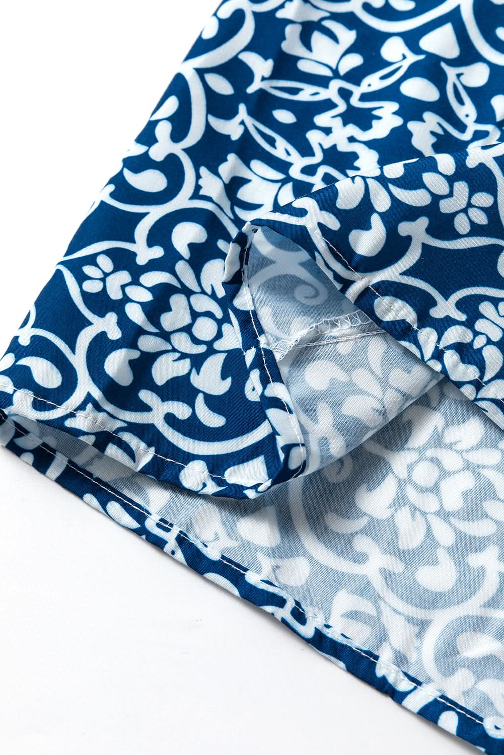 Blue floral button-up shirt - Love Salve