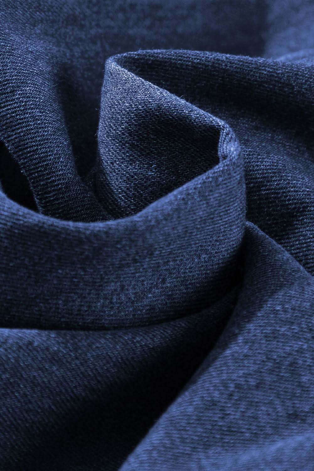 Chic dark blue puff sleeve denim top - Love Salve