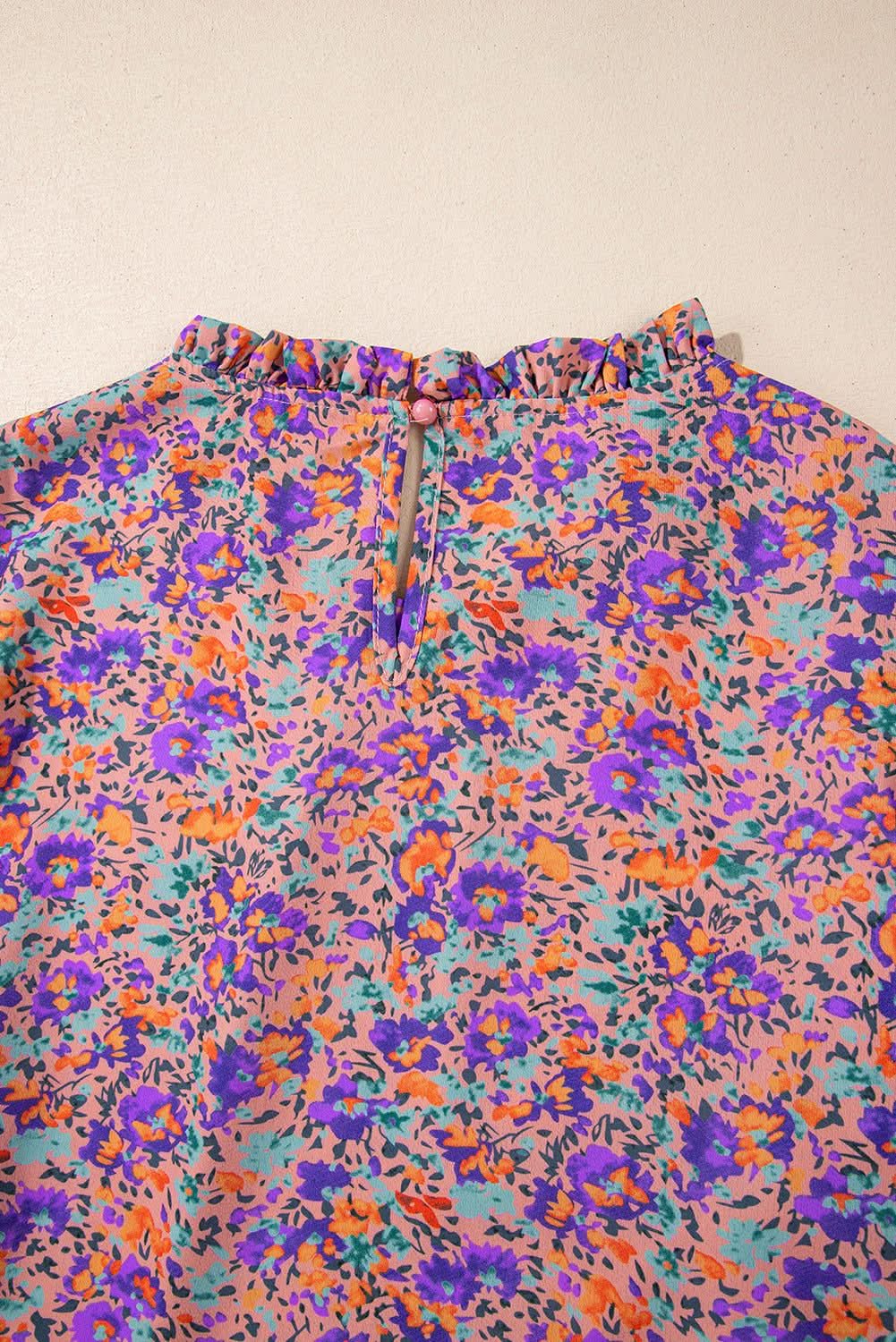 Charming purple floral blouse - Love Salve