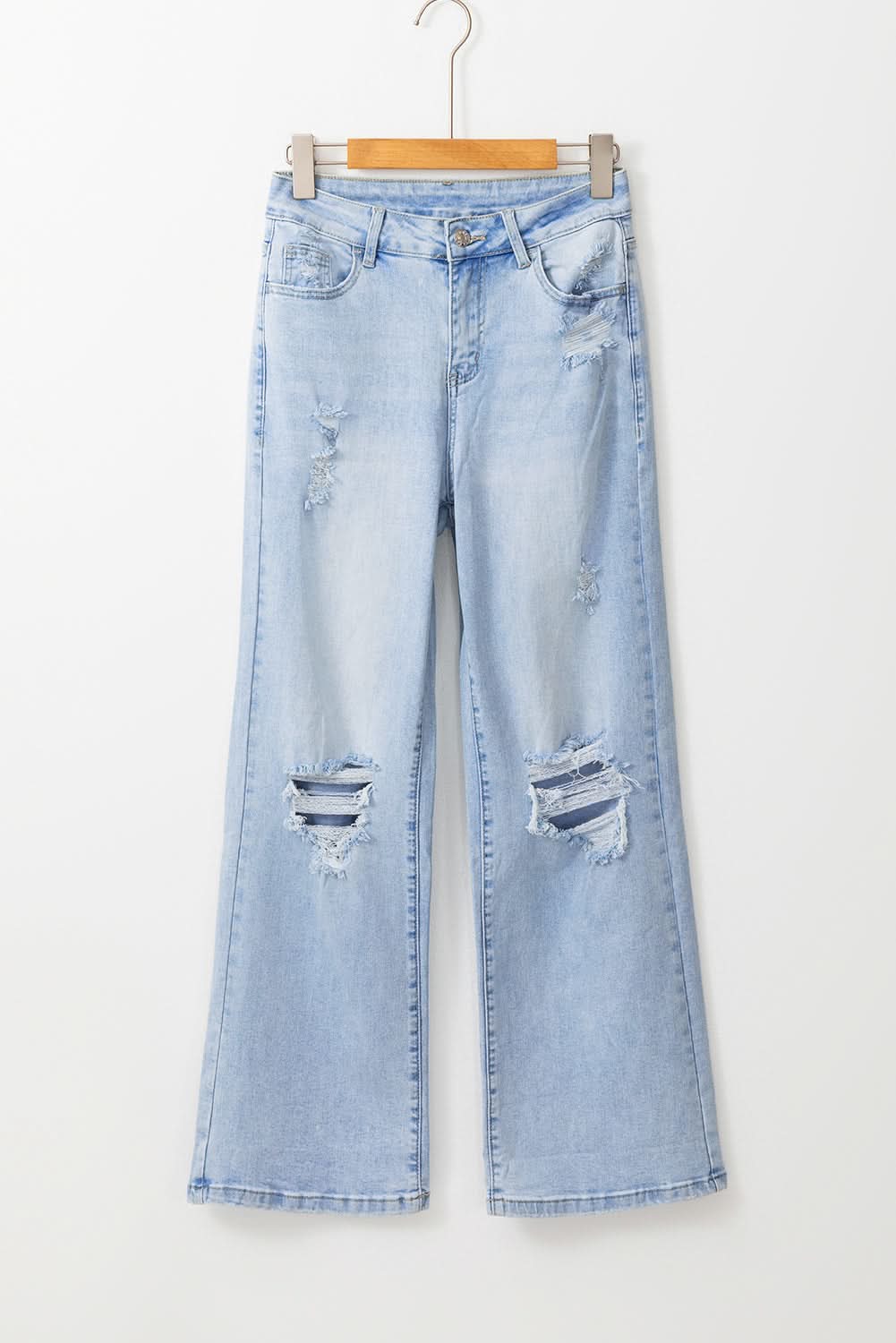 Beau Blue distressed flare jeans - Love Salve